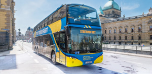 Menü Winter Doppeldecker Stadtrundfahrt Leipzig